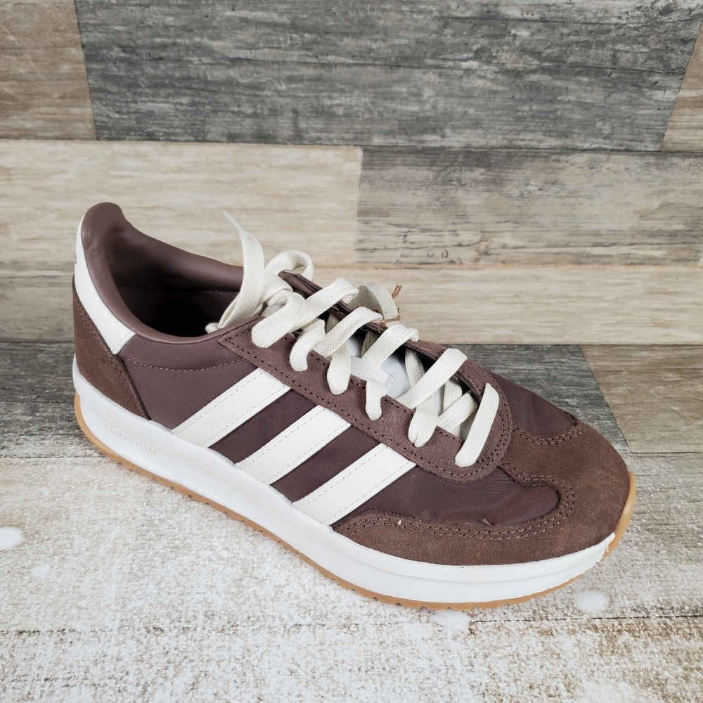 Adidas Run 70s 2.0 Womens Shoes Sz 6 Earth Strata White Suede Lace Up Sneakers